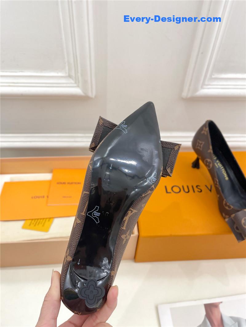 l0vis Vvtt0n lv new bow pointed toe shoes