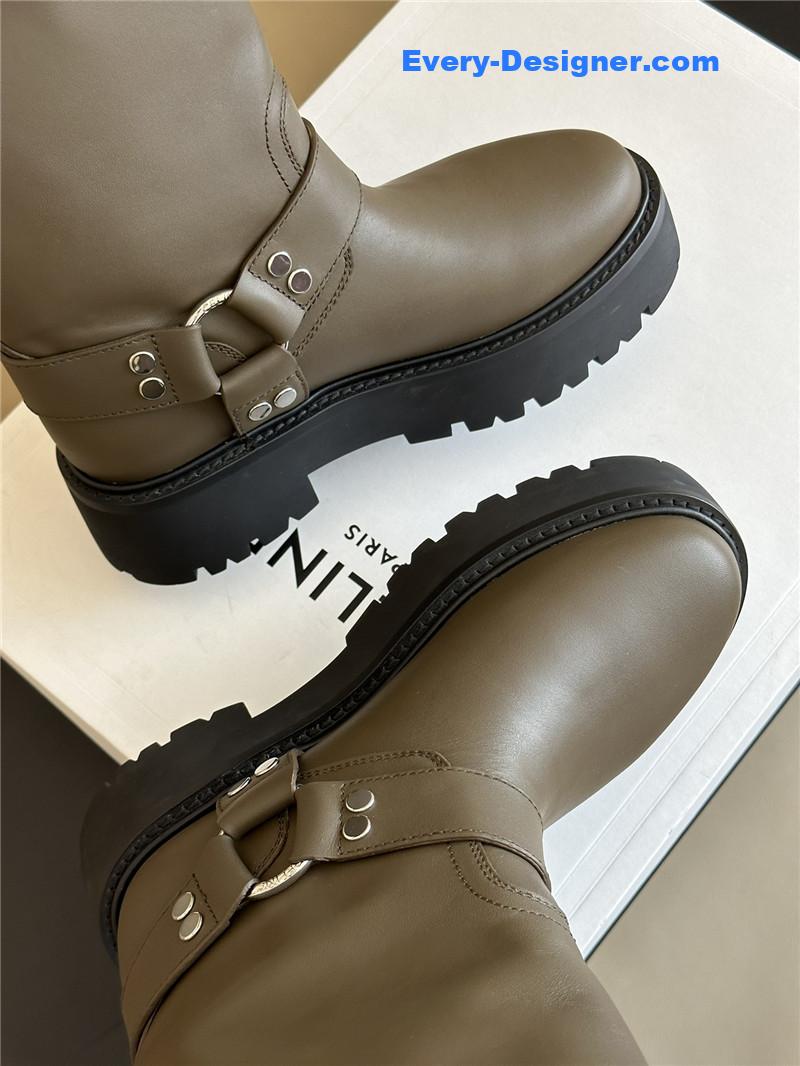 Ce1i*e thick sole mid-calf boots