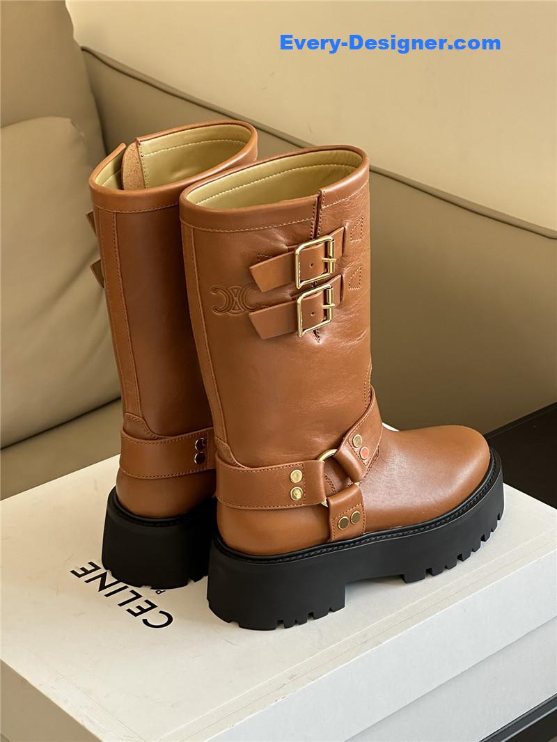 Ce1i*e thick sole mid-calf boots