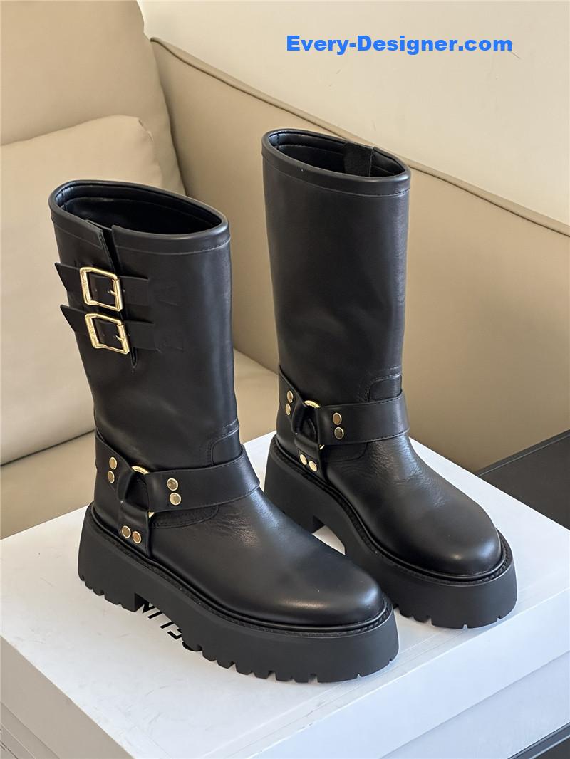 Ce1i*e thick sole mid-calf boots