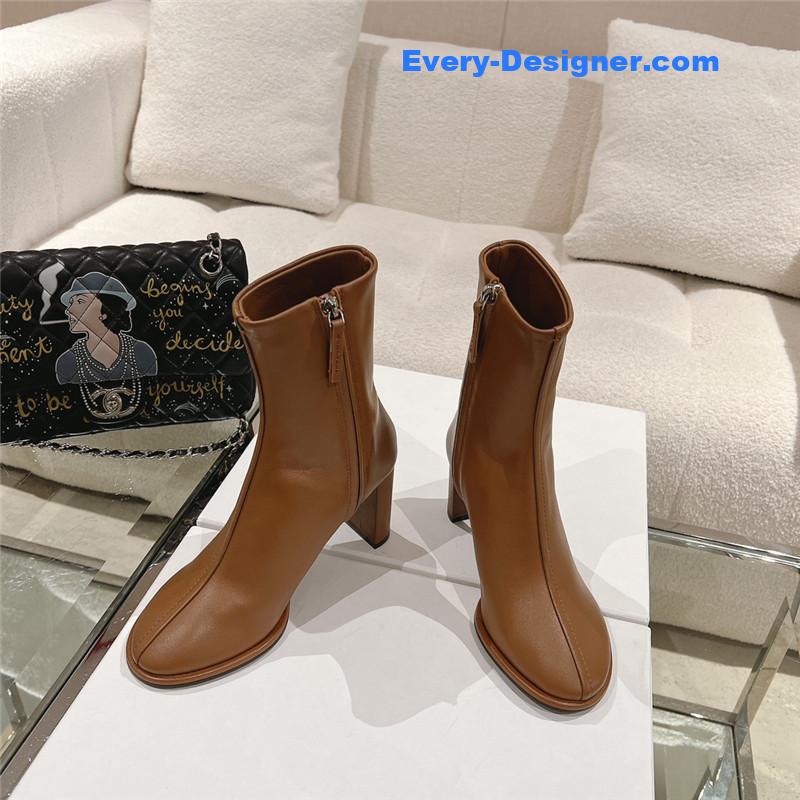 The R0w new autumn and winter side pull high heel boots