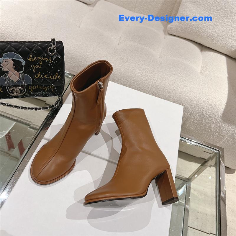 The R0w new autumn and winter side pull high heel boots