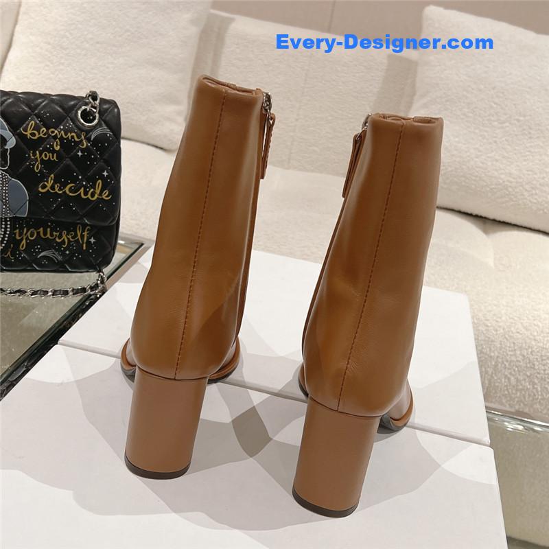 The R0w new autumn and winter side pull high heel boots