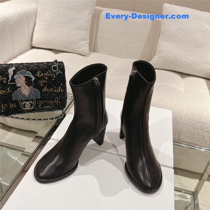 The R0w new autumn and winter side pull high heel boots