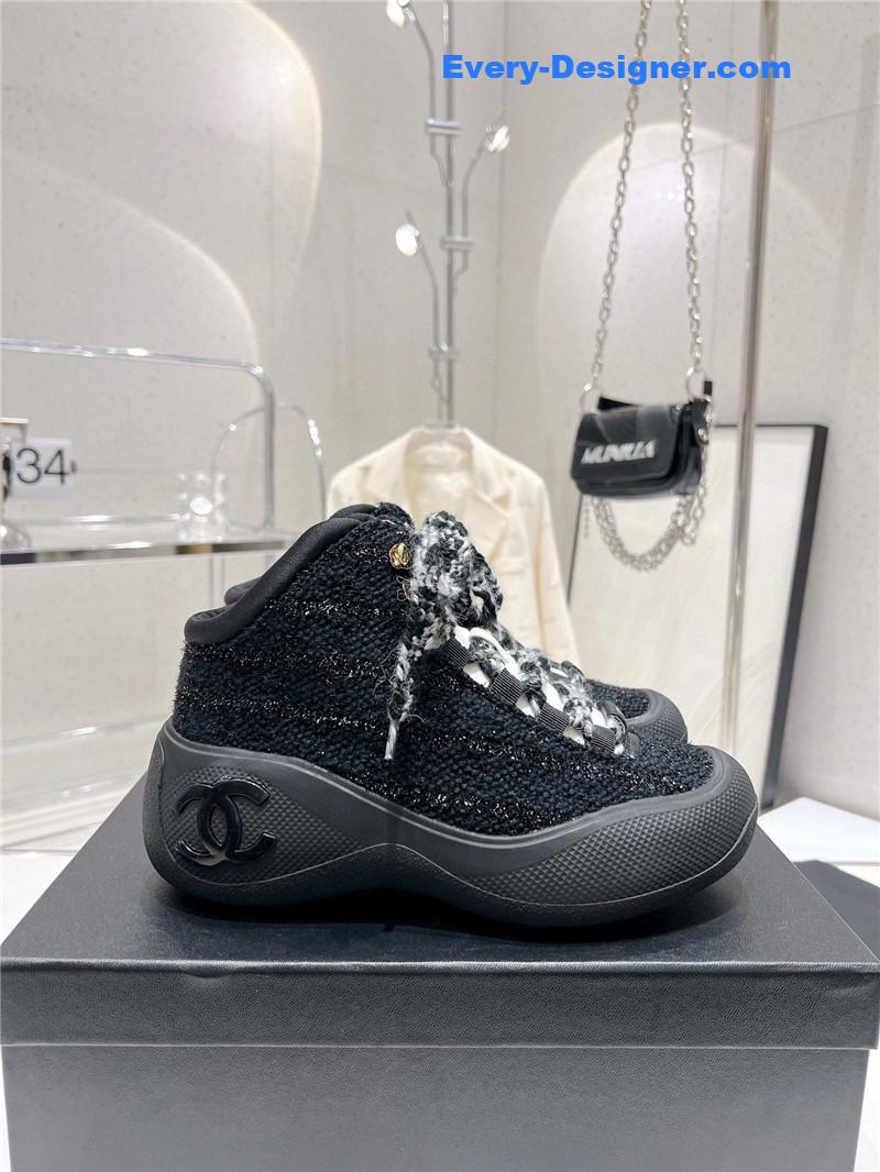 CC sports lace-up thick-soled women’s boots