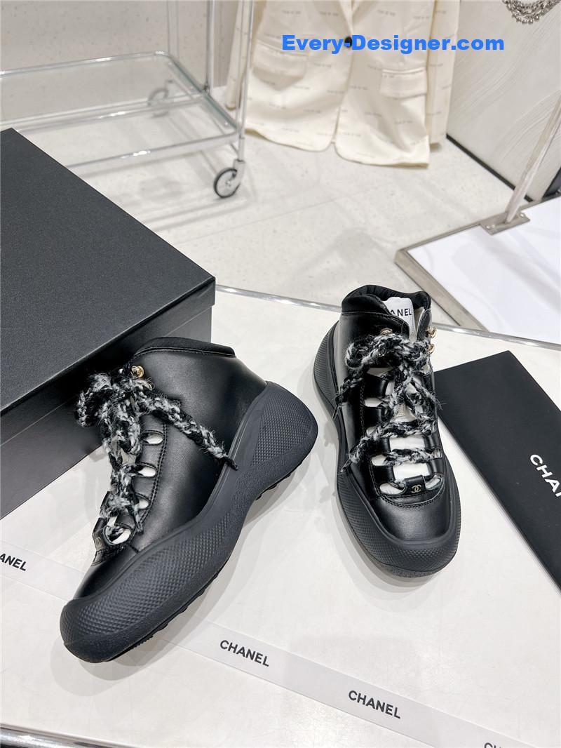 CC sports lace-up thick-soled women’s boots