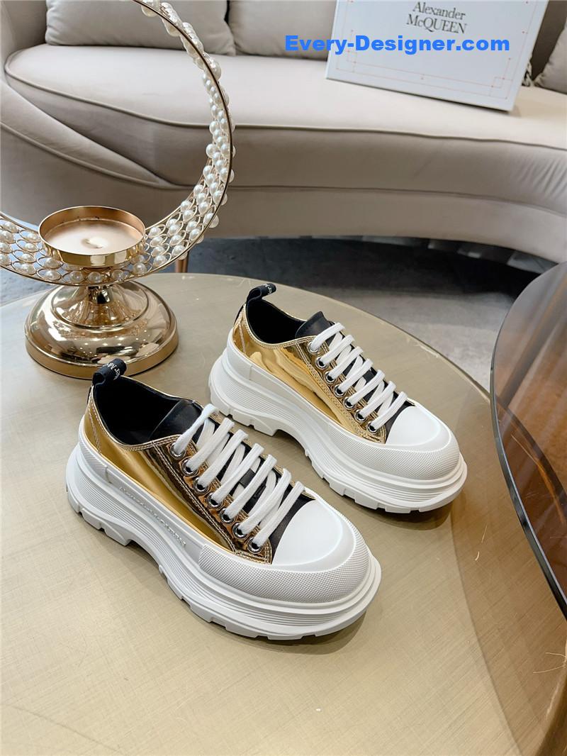 a1exa*der Mcqv*en new canvas series thick-soled dad shoes