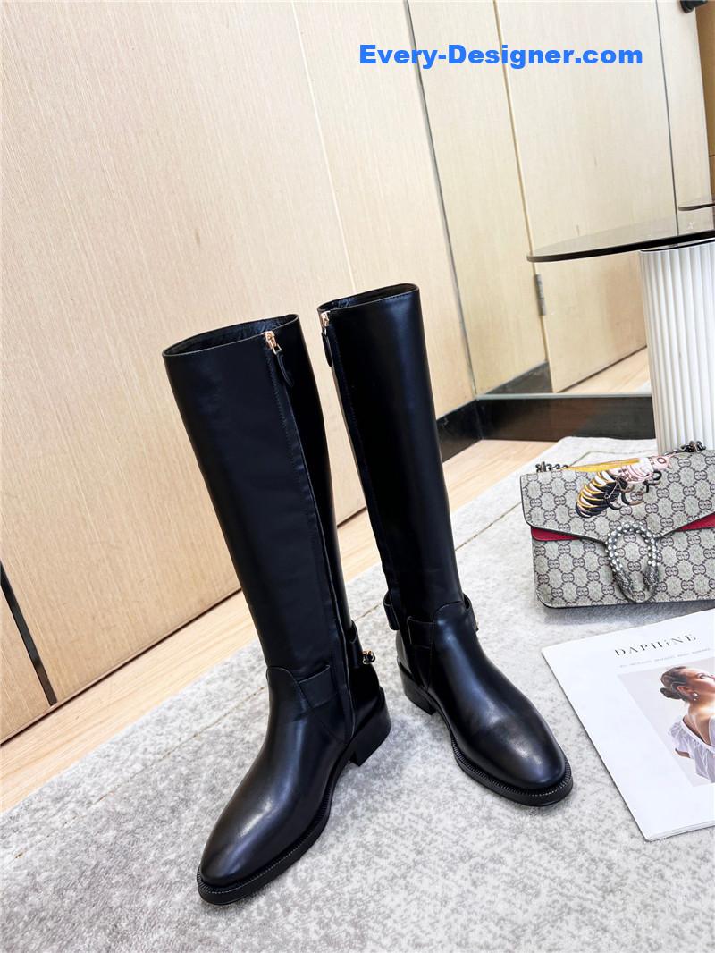 CC chain black boots knight boots