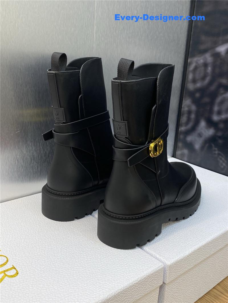 D10r cd letter logo hardware buckle motorcycle boots