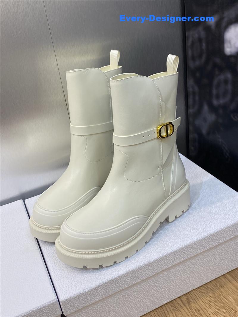 D10r cd letter logo hardware buckle motorcycle boots