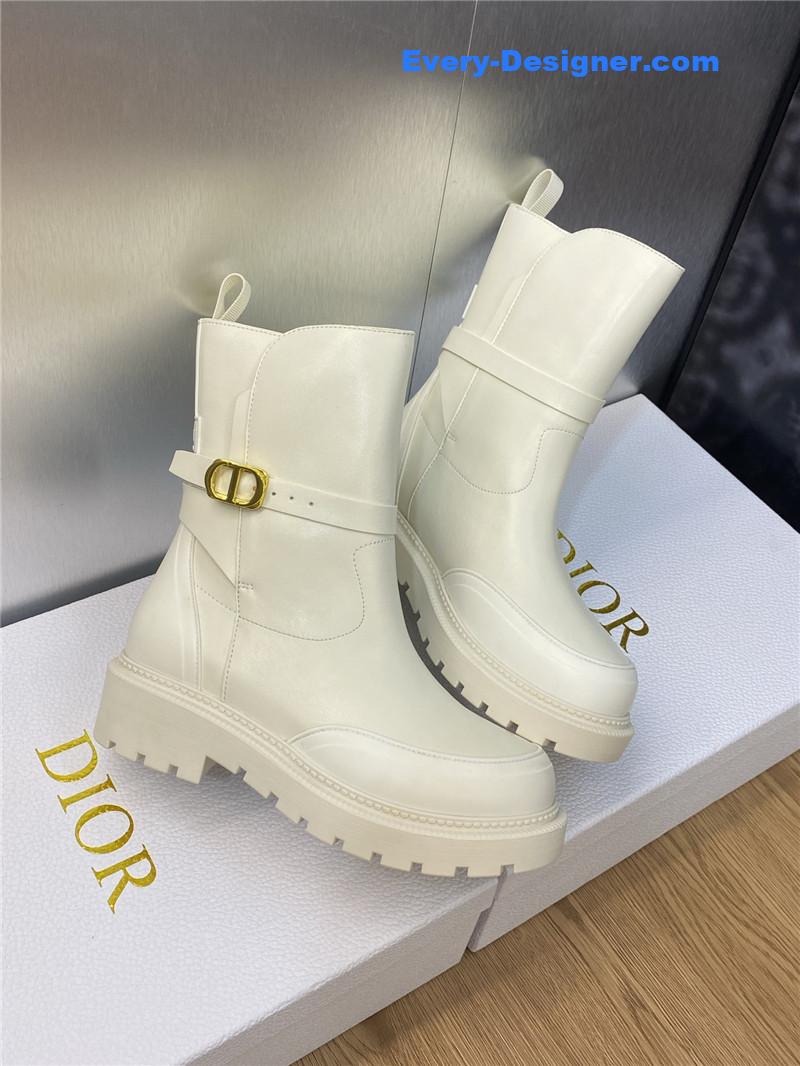 D10r cd letter logo hardware buckle motorcycle boots