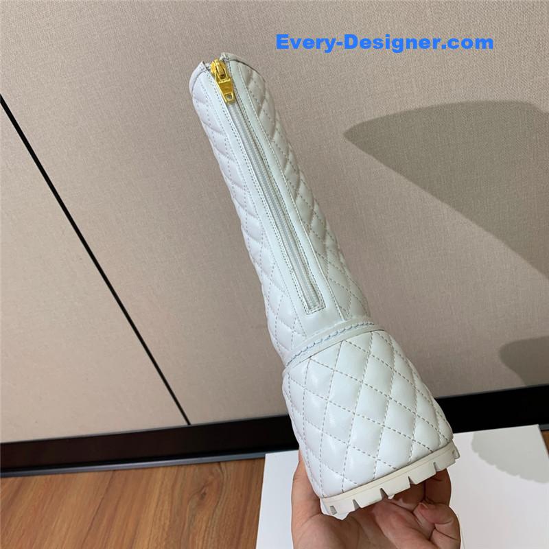 Balmain electro-embroidered leather platform boots