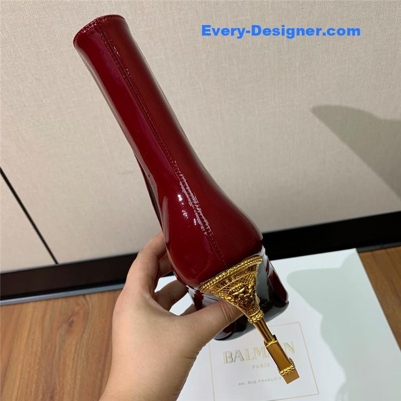 Balmain pointed toe metal heel boots