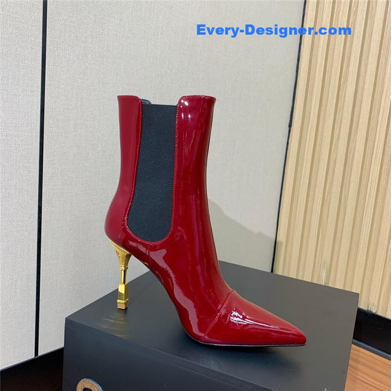 Balmain pointed toe metal heel boots