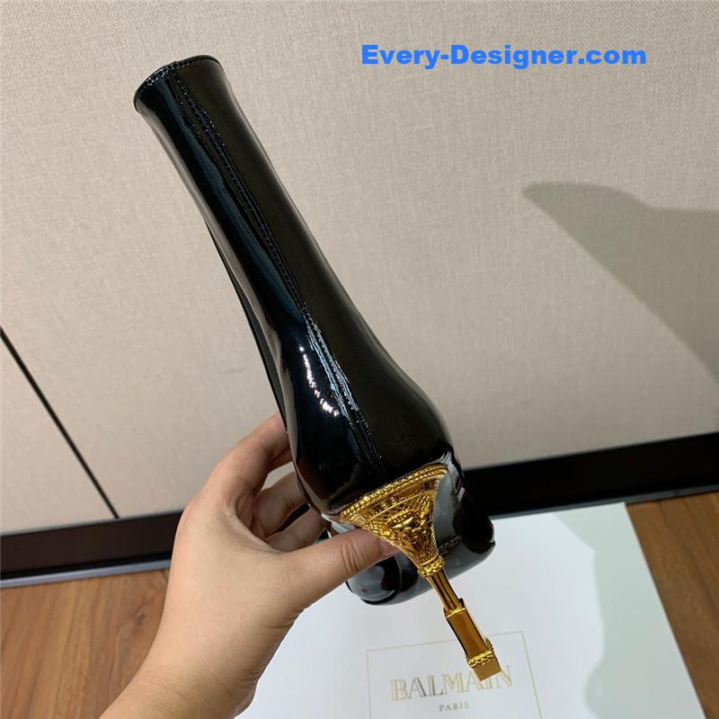 Balmain pointed toe metal heel boots