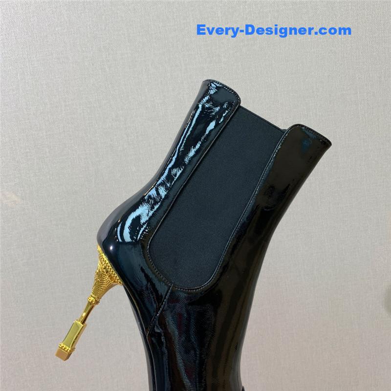 Balmain pointed toe metal heel boots