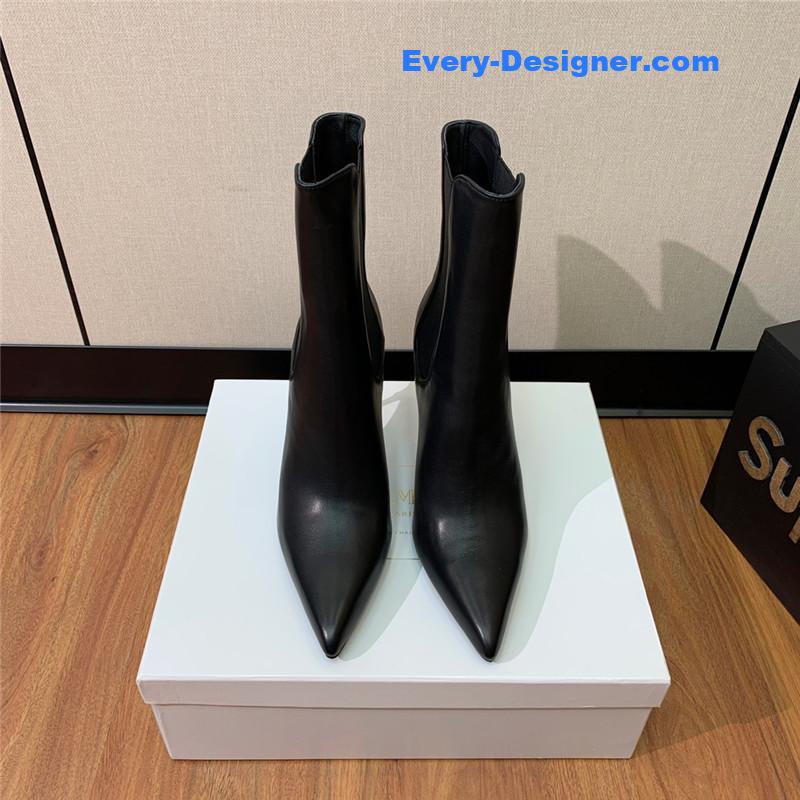 Balmain pointed toe metal heel boots