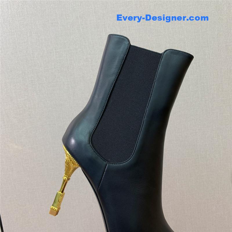 Balmain pointed toe metal heel boots