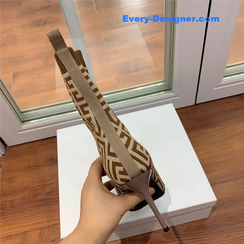 Balmain knitted stretch ankle boots