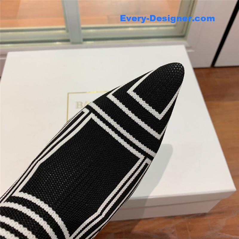 Balmain knitted stretch ankle boots