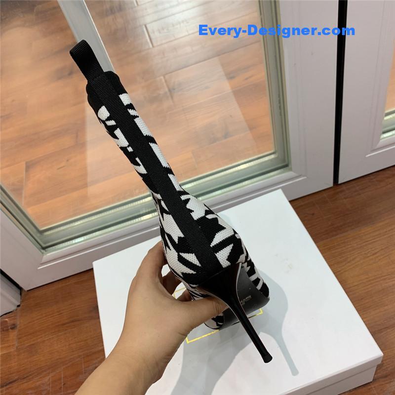 Balmain knitted stretch ankle boots