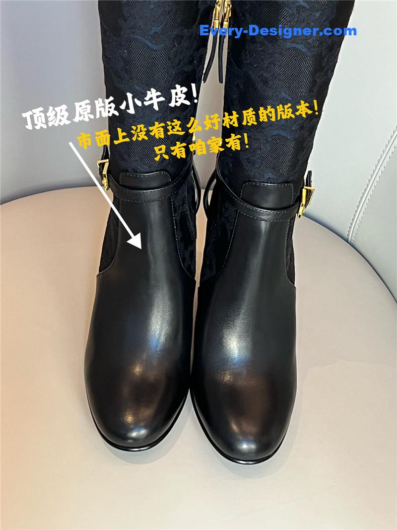 F**di autumn and winter delfina original calfskin high boots