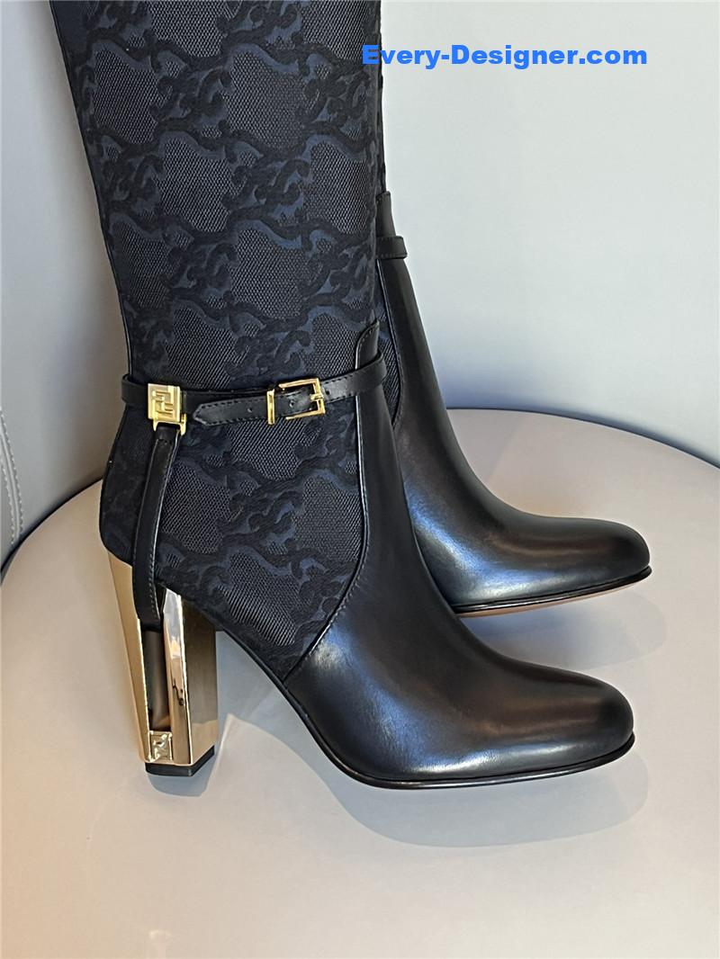 F**di autumn and winter delfina original calfskin high boots