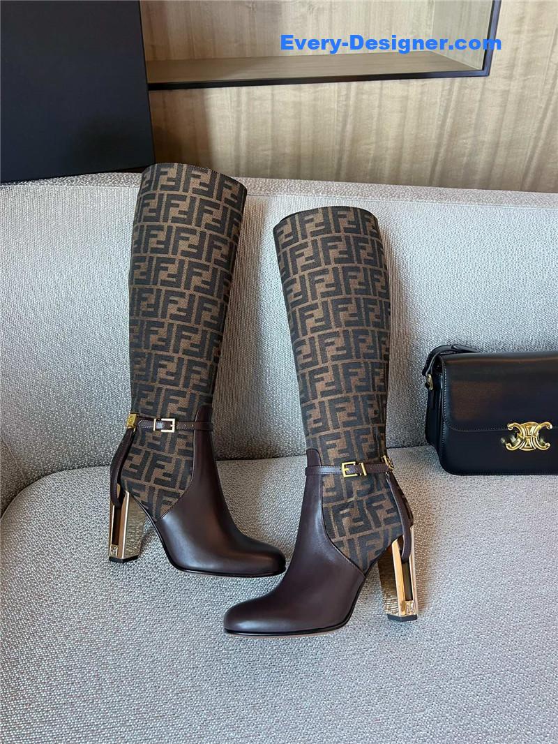 F**di autumn and winter delfina original calfskin high boots