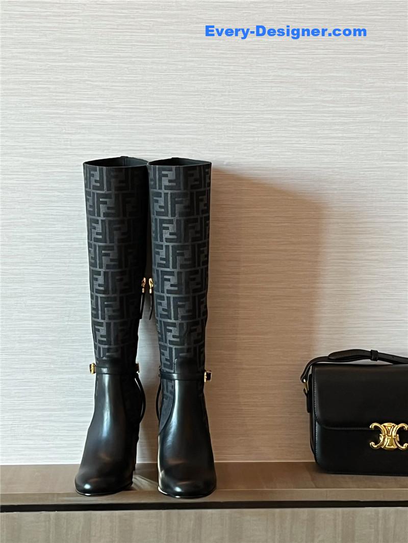 F**di autumn and winter delfina original calfskin high boots