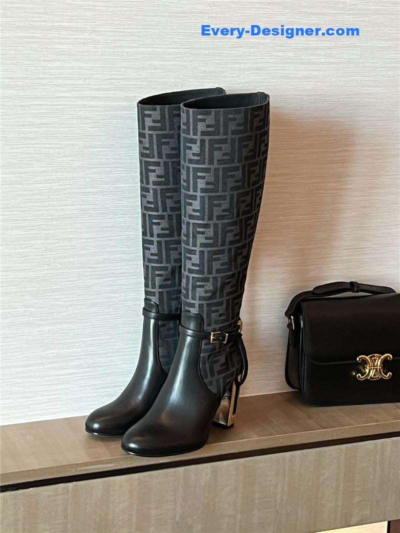 F**di autumn and winter delfina original calfskin high boots