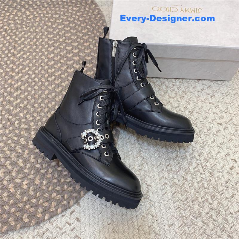 J1m*y Ch00 classic logo military boots