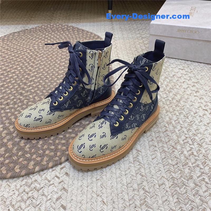 J1m*y Ch00 classic logo military boots