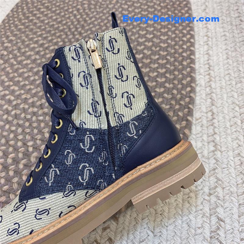 J1m*y Ch00 classic logo military boots