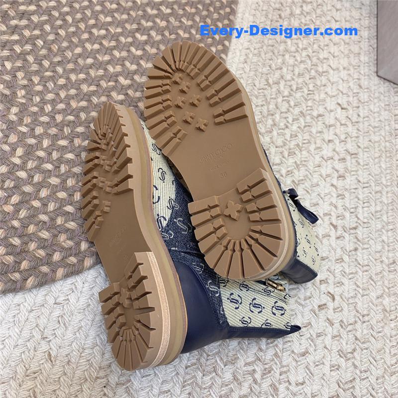 J1m*y Ch00 classic logo military boots