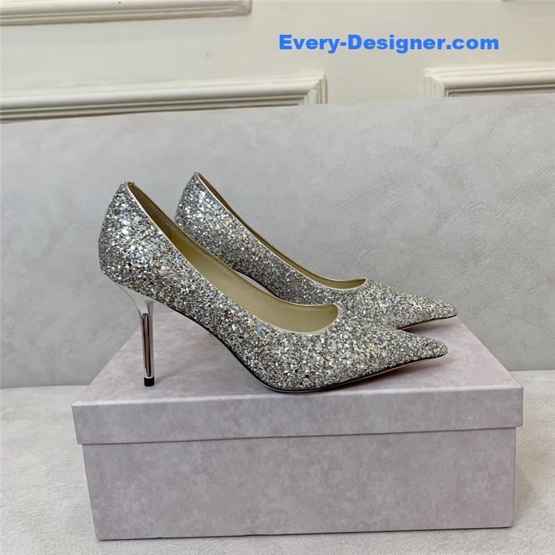 J1m*y Ch00 gradient stitching series high heels