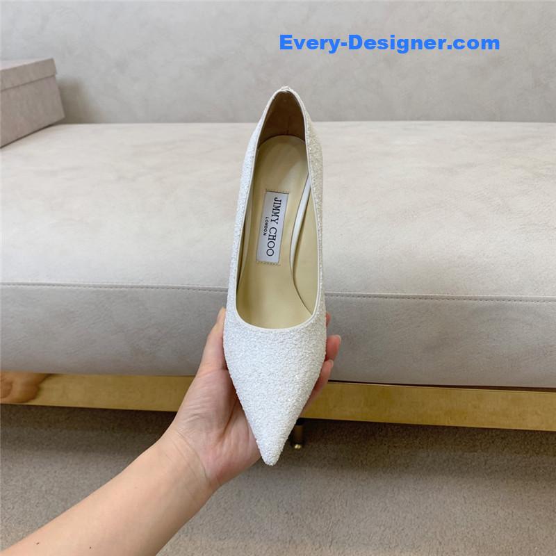 J1m*y Ch00 gradient stitching series high heels