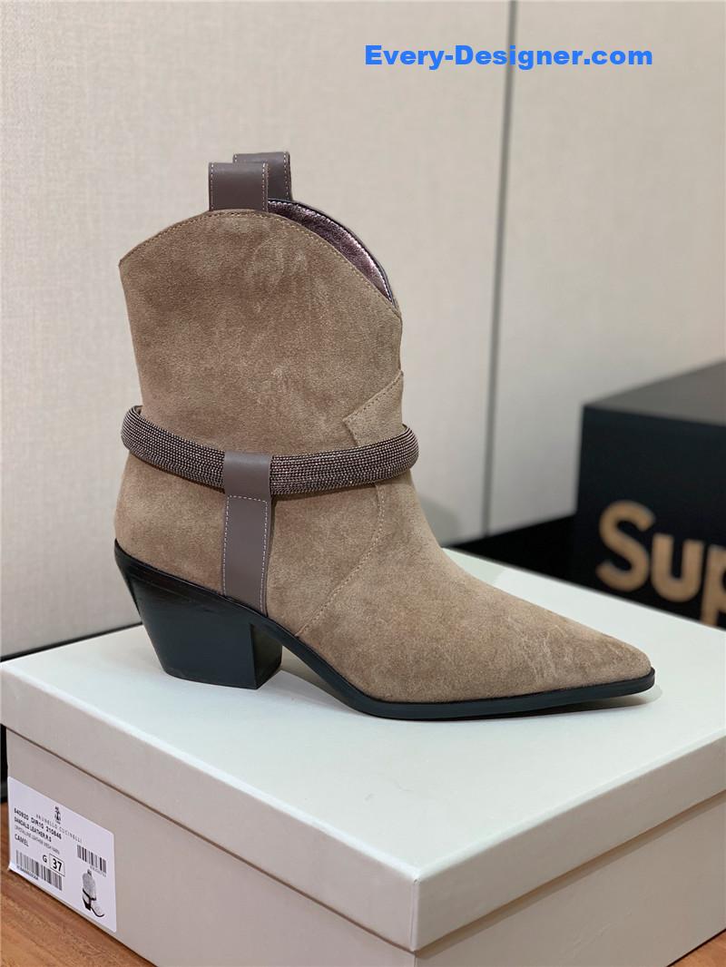 runello cinelli chunky heel boots