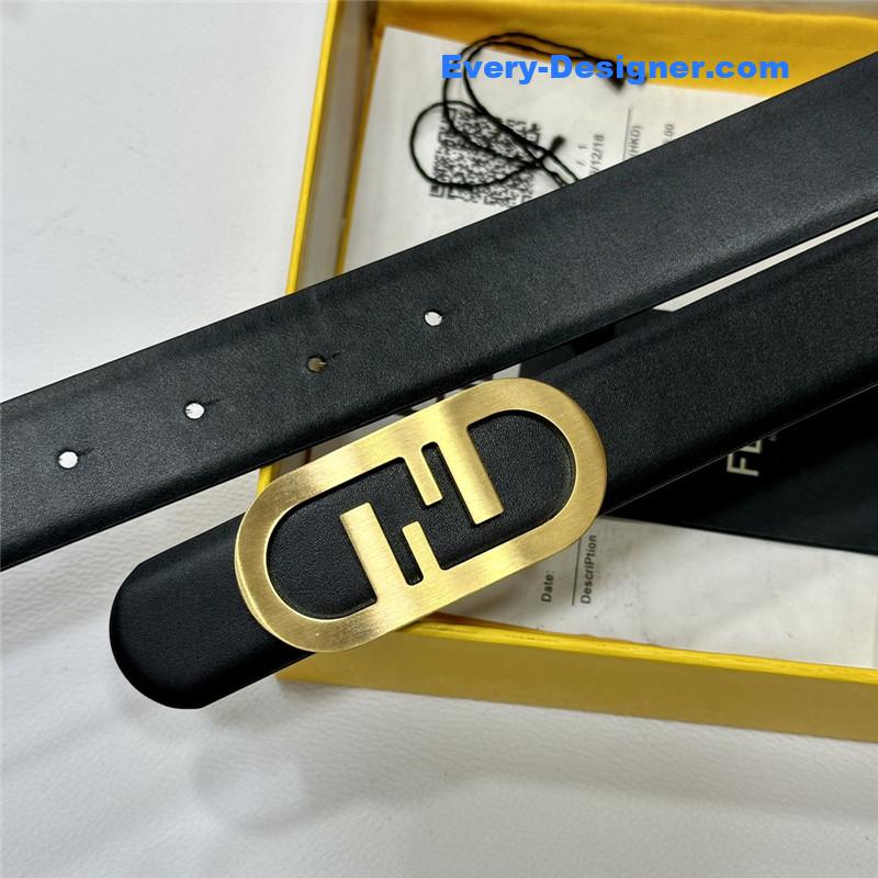 F**di classic f copper buckle belt