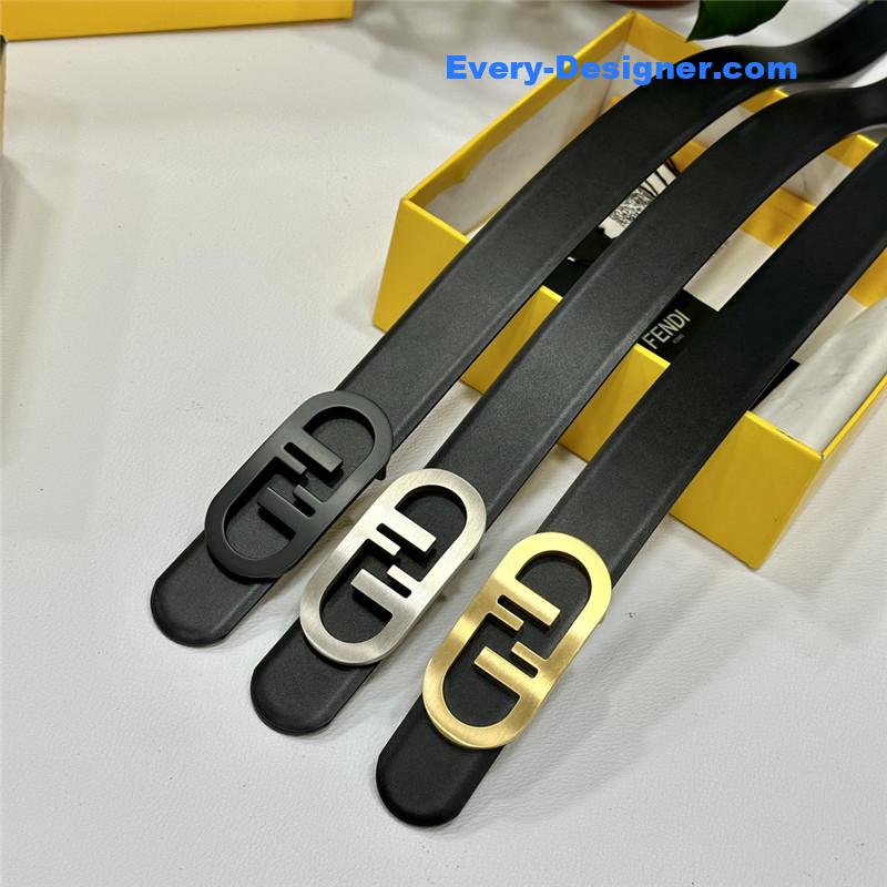 F**di classic f copper buckle belt