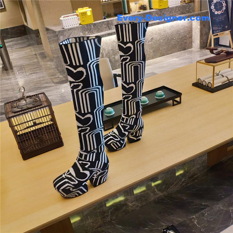 Pra*a catwalk high imitation platform boots