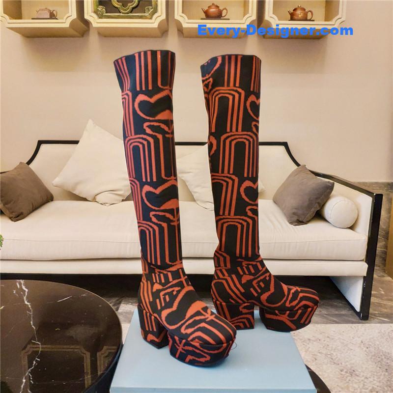 Pra*a catwalk high imitation platform boots