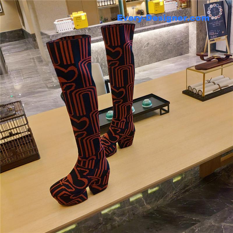 Pra*a catwalk high imitation platform boots