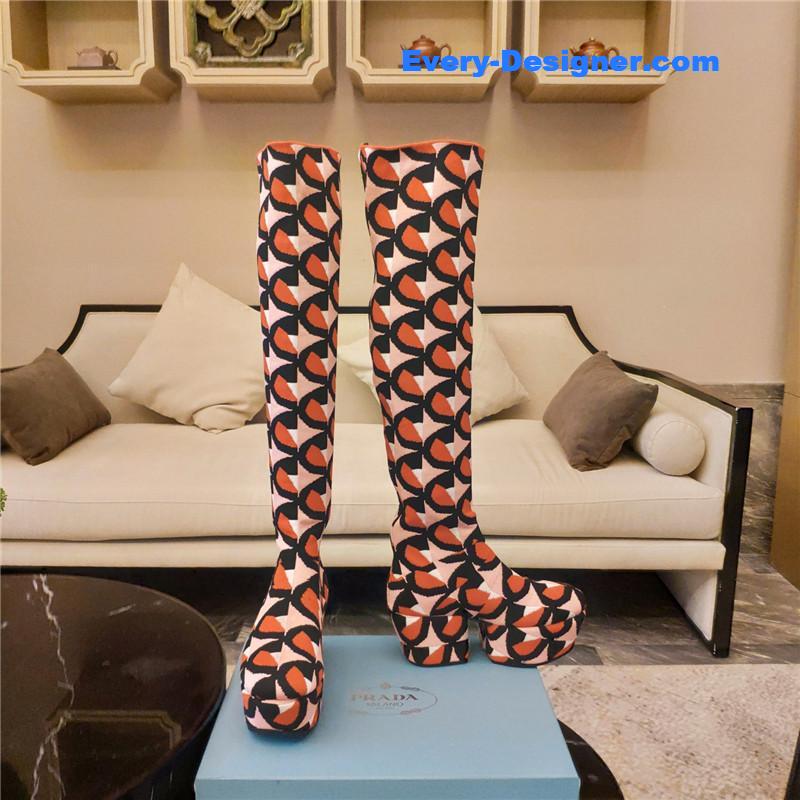 Pra*a catwalk high imitation platform boots