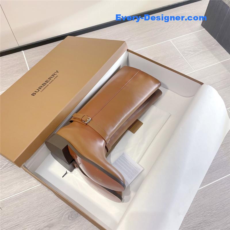 Bv*b*rry brown ankle strap long boots