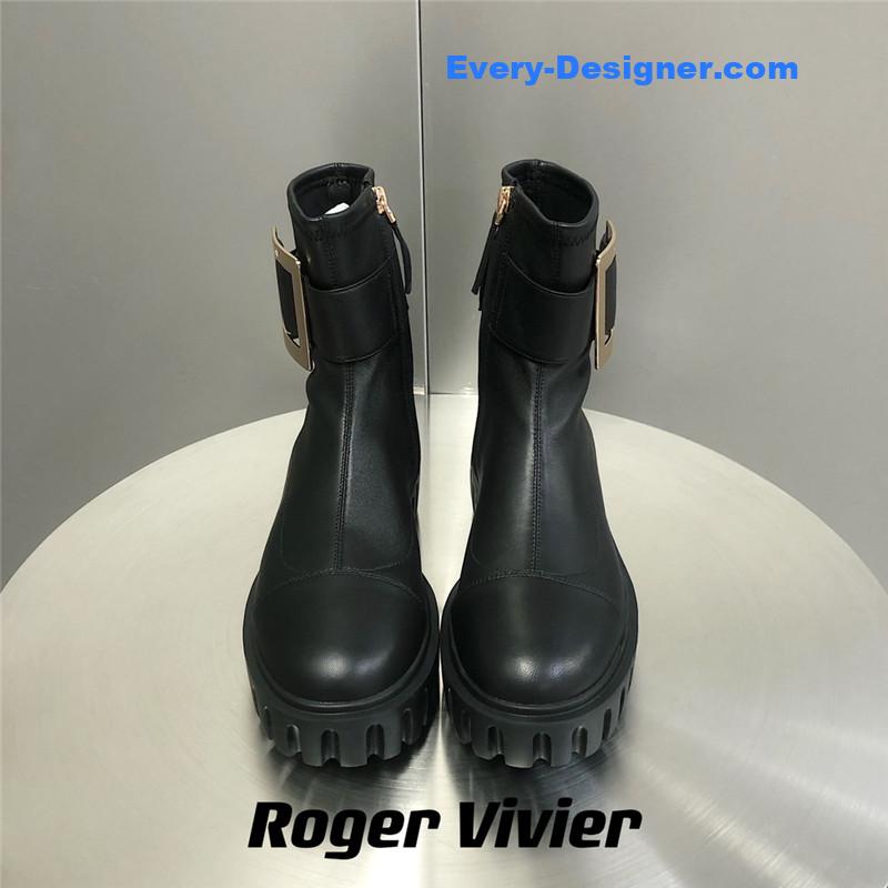 Roger vivor thick-soled stretch ankle boots