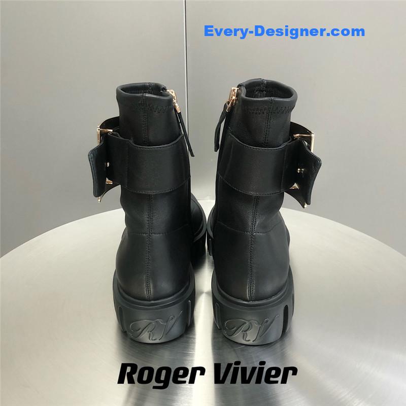 Roger vivor thick-soled stretch ankle boots
