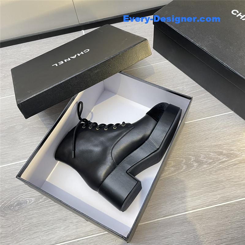CC new double C color matching ankle boots for women