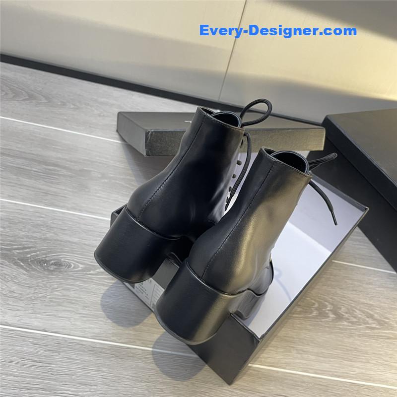 CC new double C color matching ankle boots for women