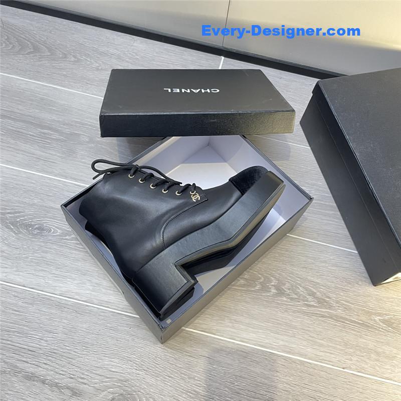 CC new double C color matching ankle boots for women