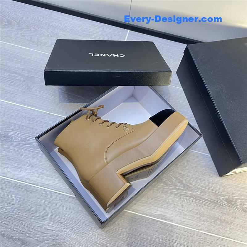 CC new double C color matching ankle boots for women